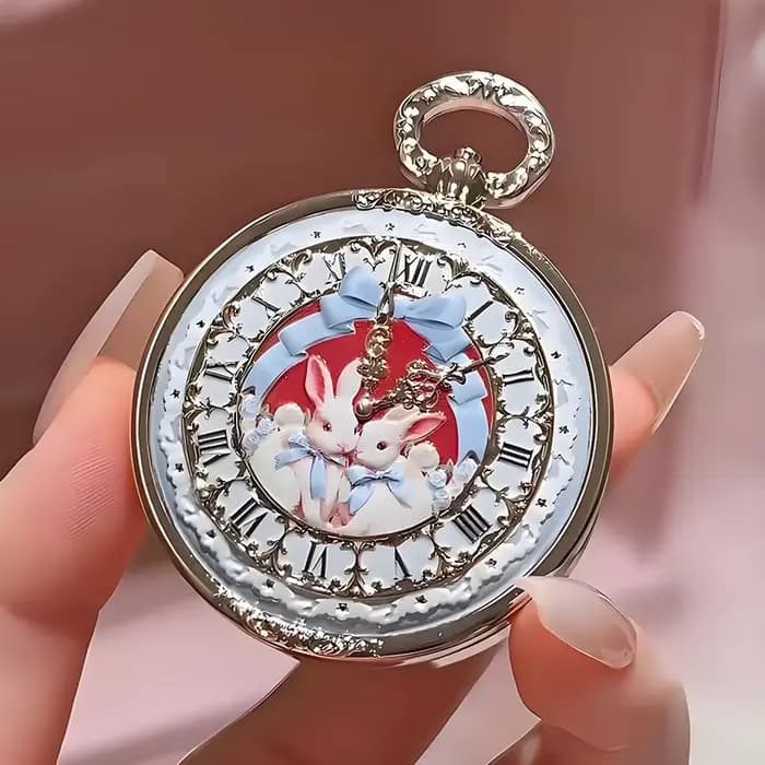 Baume à lèvres Flower Knows avec acide hyaluronique et mélange d'huiles hydratantes Rabbit Garden Girl Heart Cute Anti Crack Lipstick Pendant