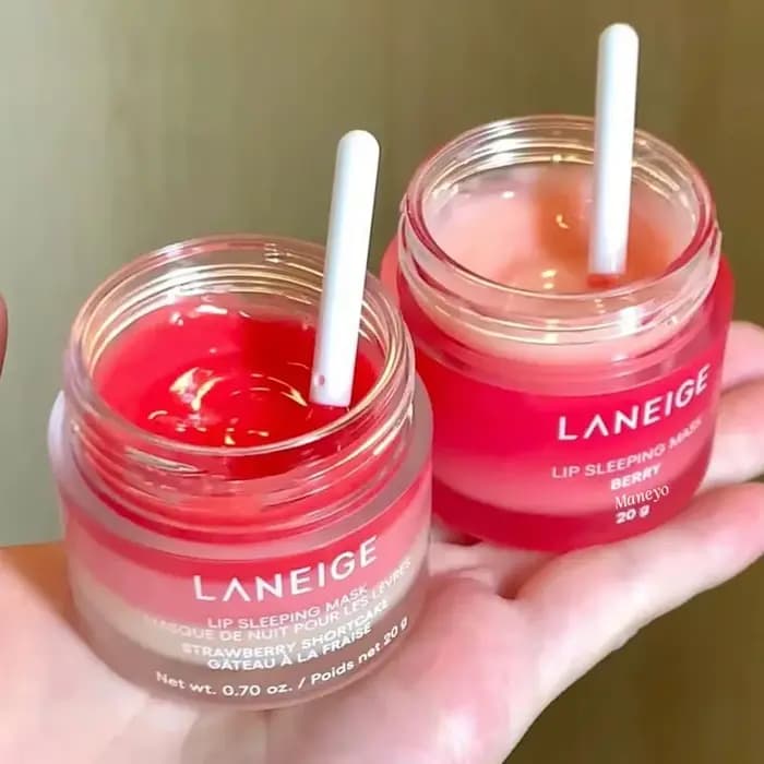 Masque Lèvres Repulpant Laneige Gummy Bear Vanille Fraise, Gloss Hydratant, Huile à Lèvres, Baume Exfoliant Quotidien