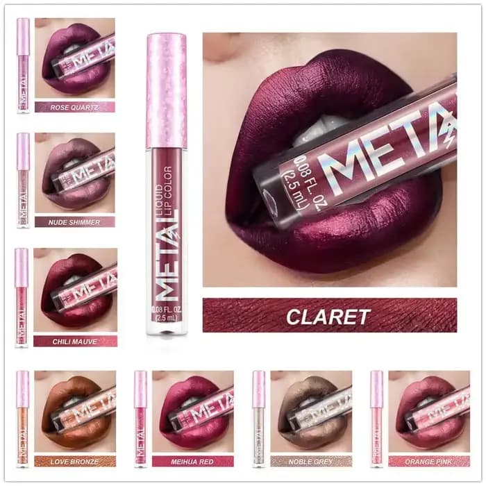 Rouge à lèvres liquide à paillettes métalliques